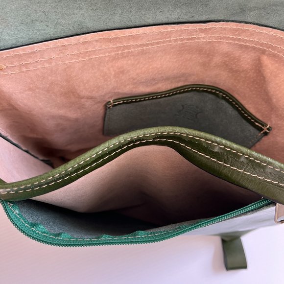 Green Leather Backpack/Satchel main image 8